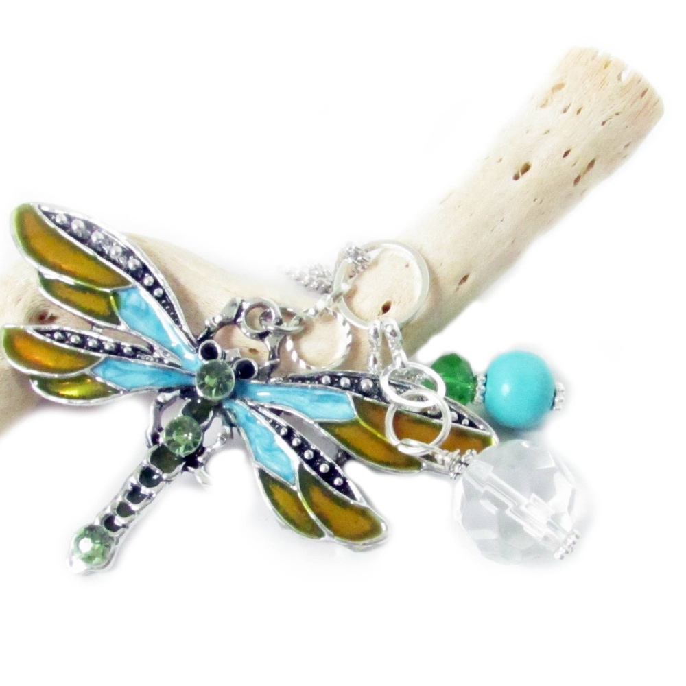 Dragonfly Rear View Mirror Charm - Picture 2 of 8